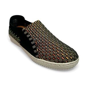 Bernie Mev Metallic Gold Bronze Comfort Sneakers 8 Casual Stretch Lightweight